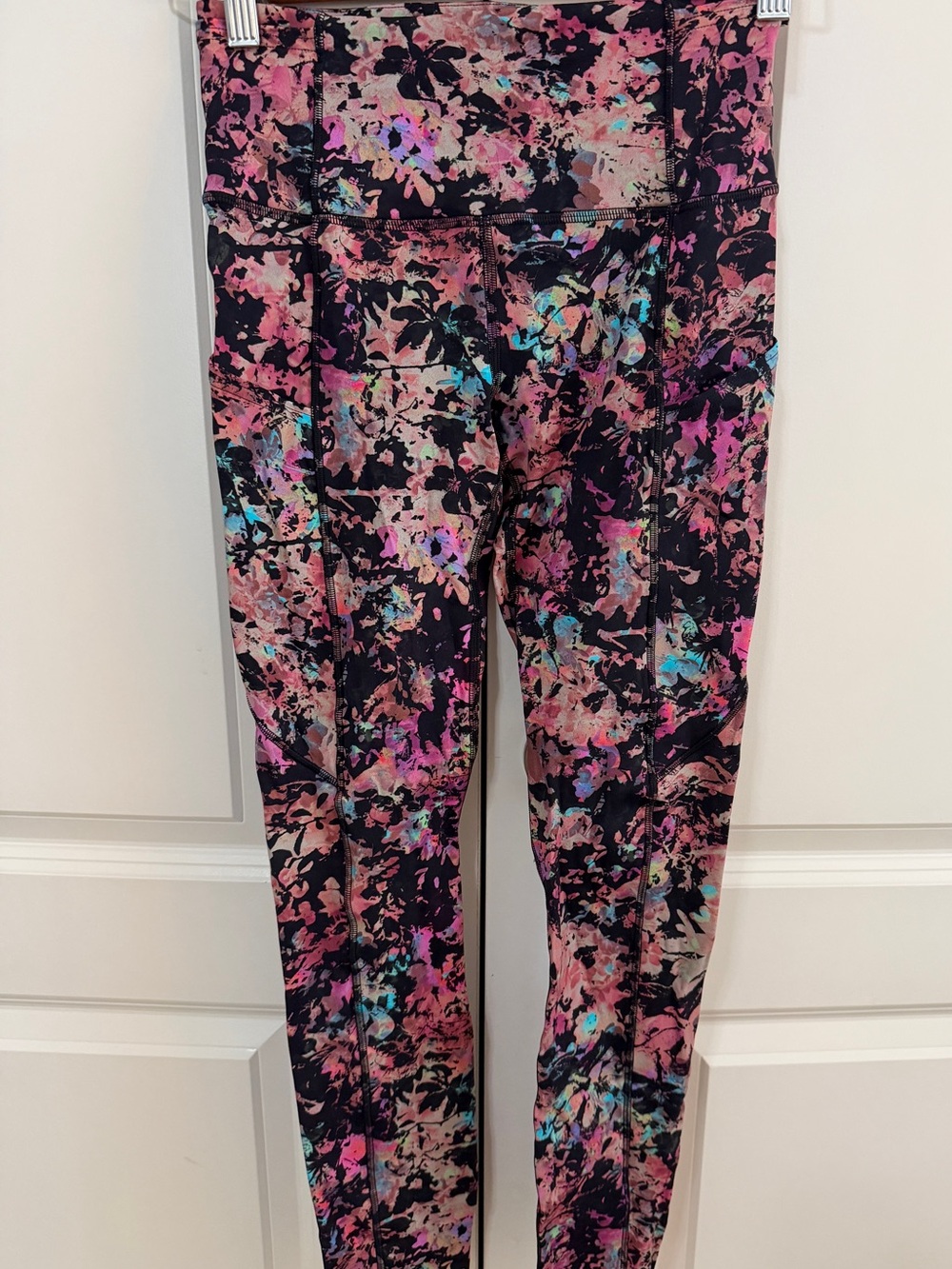 lululemon athletica Kids Floral Leggings - Pink, Black & Teal